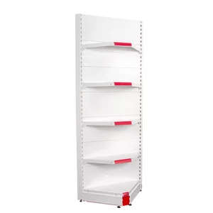 Raft metalic de colt interior Alb 225 cm