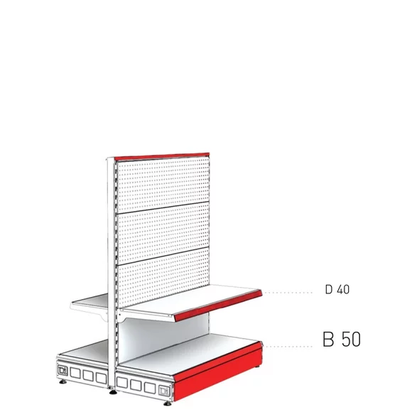 Raft metalic perforat gondola 135 cm picture - 2