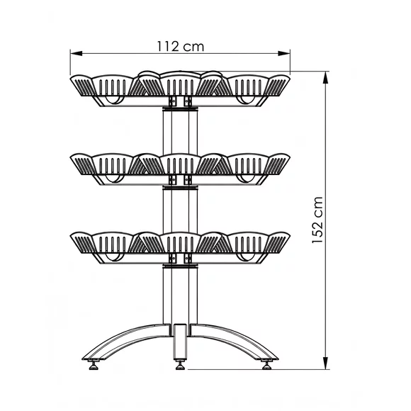 Sistem ergonomic de expunere tip Insulă pentru raionul de fructe și legume picture - 3