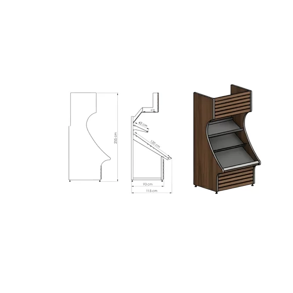 Sistem modular de rafturi pentru fructe și legume – (Preț per Metru) picture - 3
