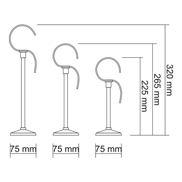 Suport plexiglas pentru curele - Set 3 inaltimi diferite picture - 4