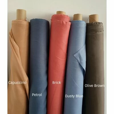 100% linen fabric - Brick