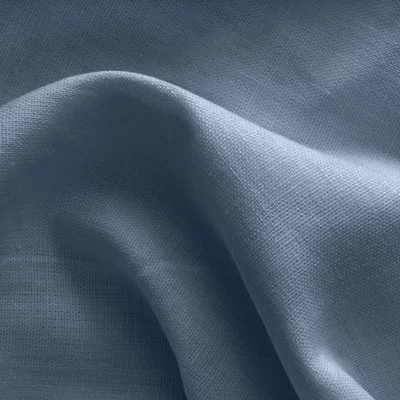 100% Premium Linen - Dusty Blue - cupon 50cm