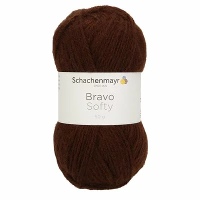 Acrylic yarn Bravo Softy - Brown 08281