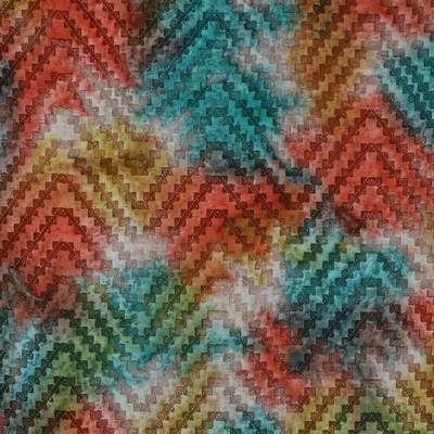 Batik printed Cotton - Batik Zigzag Brique