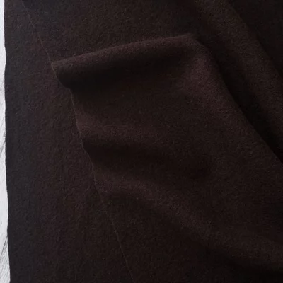 Boiled Wool Fabric - Brown- cupon 35 cm