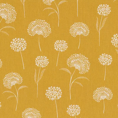 Canvas Linen Look Fabric - Elegant Dandelion Yellow