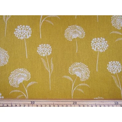 Canvas Linen Look Fabric - Elegant Dandelion Yellow - cupon 1.1m