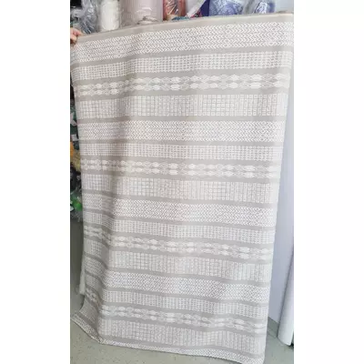 Canvas Linen Look Fabric - Ethnic Stripe