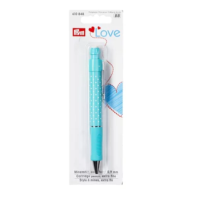 Cartridge pencil, Prym Love, with 2 leads, white - Mint