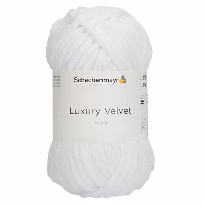 Chenille yarn Luxury Velvet - 00001 Polar Bear