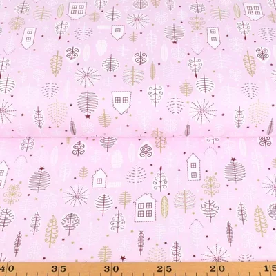 Copy name: Cotton print - Sweet Forest Pink