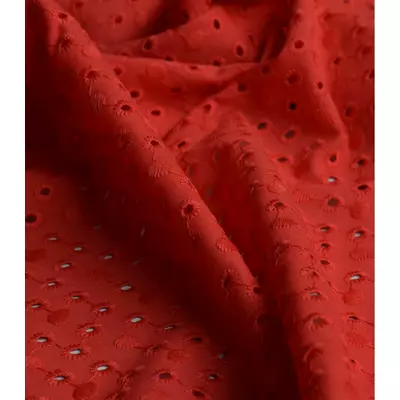 Cotton Embroidery Constellation - Red