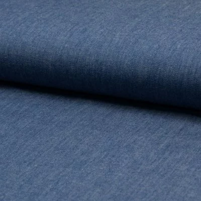 Cotton fabric - Chambrai Uni Washed Blue