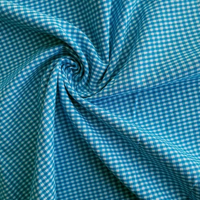 Cotton fabric - Vichy Aqua 3001-4