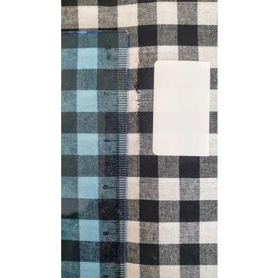 Cotton fabric - Vichy Black 10mm - cupon 50cm (cu defect)