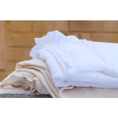 Cotton Gauze fabric - Catrina Linen White - cupon 70cm