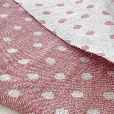 Cotton Jaquard Double face - Dots Old Rose