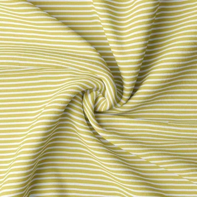 Cotton Jersey - Breton Mini Stripes Vanille