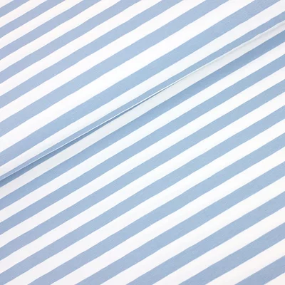 Cotton Jersey - Yarn Died Stripes Blue - cupon 85cm