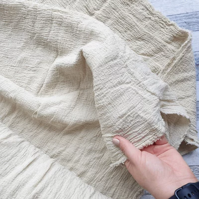 Cotton-Linen Gauze Fabric - Mariuca - cupon 65cm