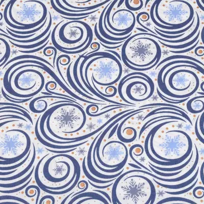 Cotton print - Christmas Swirls Blue 16704/051