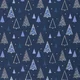 Cotton print - Christmas Trees Navy