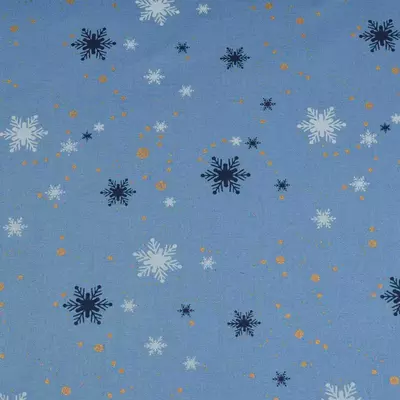Cotton print - Snowflakes Steel Blue 16702/006