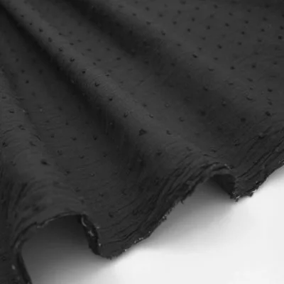 Cotton voile fabric - Plumetis Black