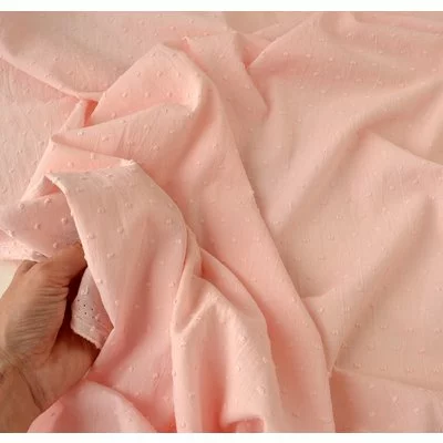 Cotton voile fabric - Plumetis Blush