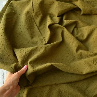 Cotton voile fabric - Plumetis Bronze