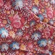Digital Printed Cotton - Embroidery Flowers Red