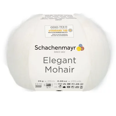 Elegant Mohair Yarn - White 00001