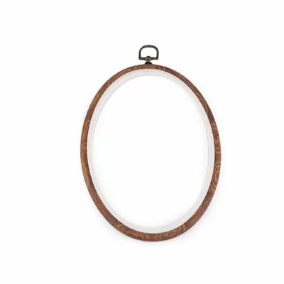 Embroidery oval frame  - 16.5 x 23 cm
