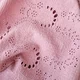 English embroidery double auze - Floral Old Pink