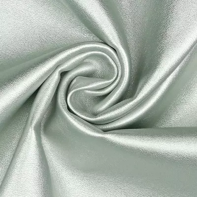 Faux leather - Light Silver Metallic