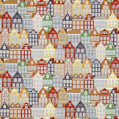 Home Decor Fabric - Amsterdam Houses