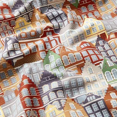Home Decor Fabric - Amsterdam Houses