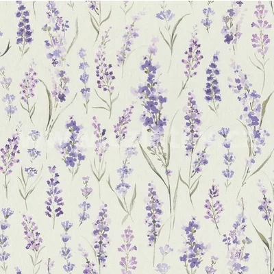 Home Decor Fabric - Watercolour Lavender Field