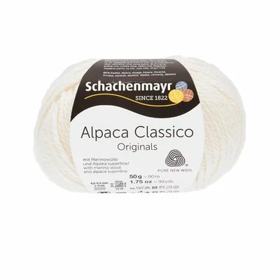 Knitting Yarn - Alpaca Classico - Natural White 00002