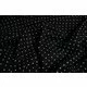 Linen fabric - Mini Dots Black- cupon 65 cm