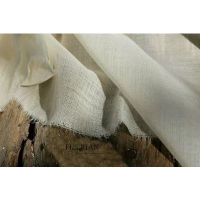 Merino Wool Fabric Ivory - cupon 105cm