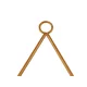 Metal triangle for dreamcatchers - 19.5 cm - Golden matte