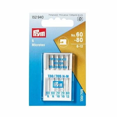 Microtex sewing machine needles, 130/705, 60-80, assorted