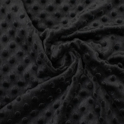 Minky Dot Fleece Fabric - Black 9772/69