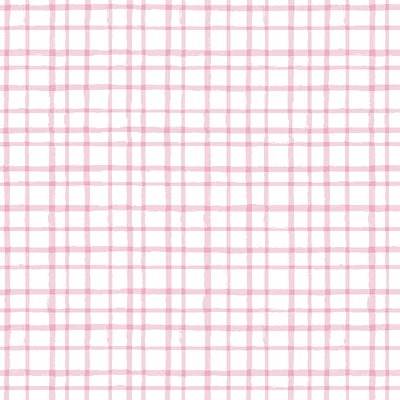 Organic Poplin Printed- Squares Pink