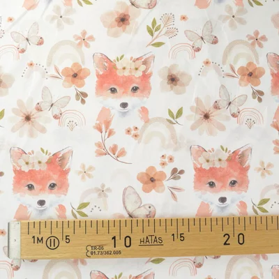 Poplin Digital Printed - Cute Foxes