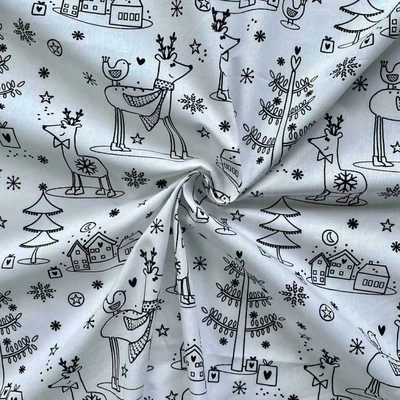 Printed Cotton - Christmas Friends