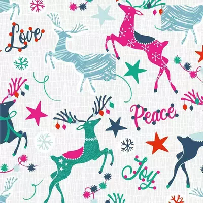 Printed Cotton - Christmas Reindeer Love 2799-05