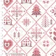 Printed Cotton - Cross Stitch Christmas White